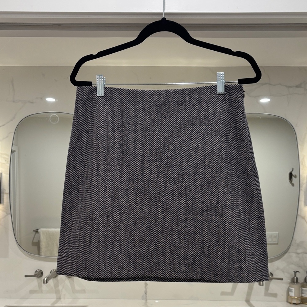 Elegant Herringbone Skirt